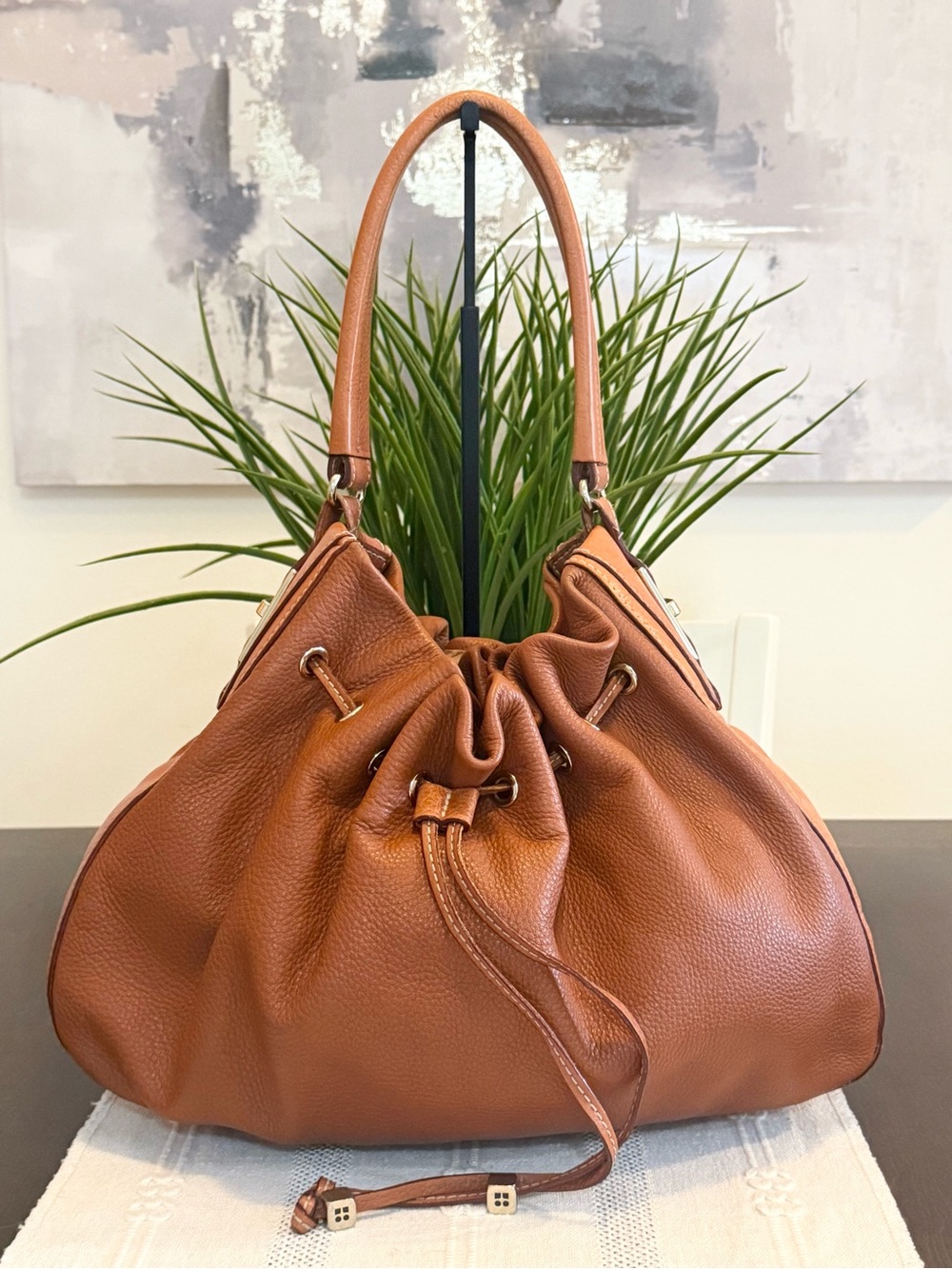 Vintage Kate Spade Easton Leather Drawstring